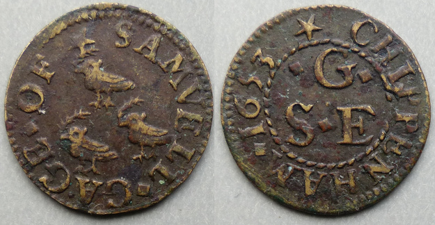Chippenham, Samuell Gage 1653 farthing Chippenham, Samuell Gage 1653 farthing